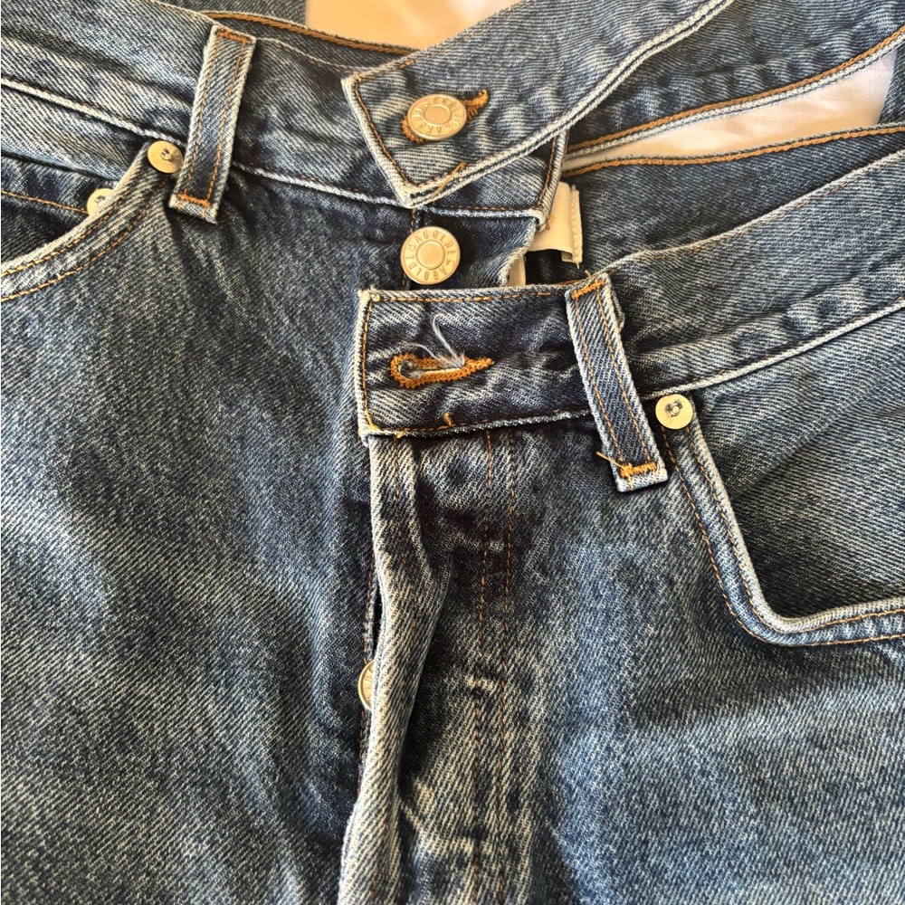 Agolde Women's Straight Leg Blue Jeans like new - Picture 2 of 11